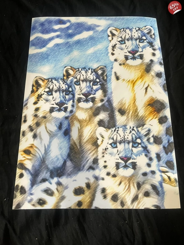 A3 Matt Poster Print Snow Family