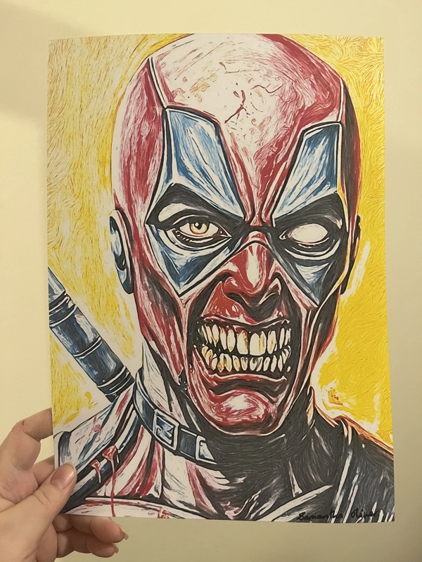 A4 Print Zombie Deadpool
