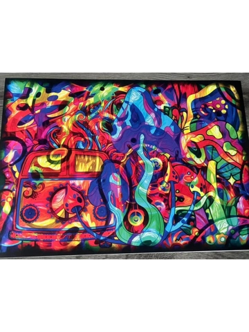 A3 Matt Poster Print Psychedelic Peace Adventure A3 Matt Poster Print Psychedelic Peace Adventure