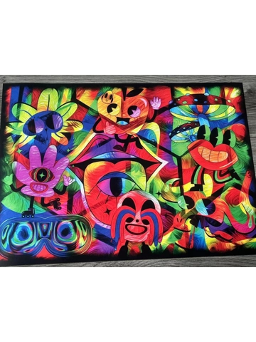 A3 Matt Poster Print Psychedelic Creatures A3 Matt Poster Print Psychedelic Creatures