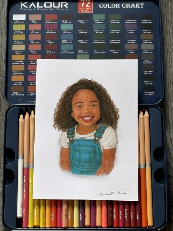 A5 Coloured Pencil Portraits