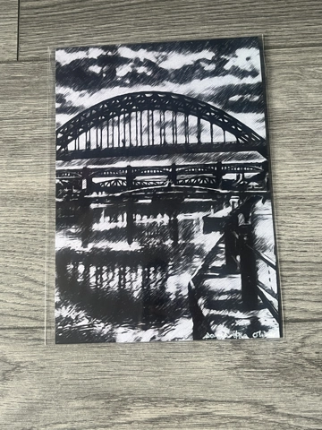 A5 Print Biro Sketch Of Newcastle #5