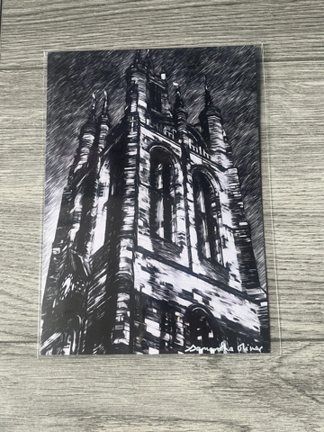 A5 Print Biro Sketch Of Newcastle #4