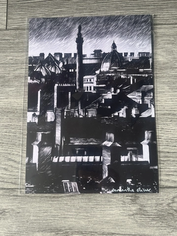 A5 Print Biro Sketch Of Newcastle #3