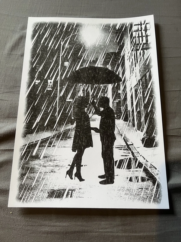 A4 Print Raindrop Lovers