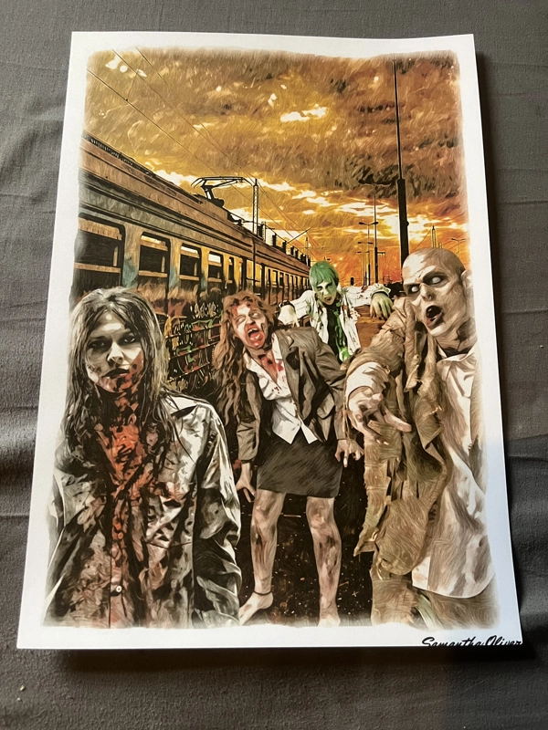 A4 Print Train Station Zombie Apocalypse