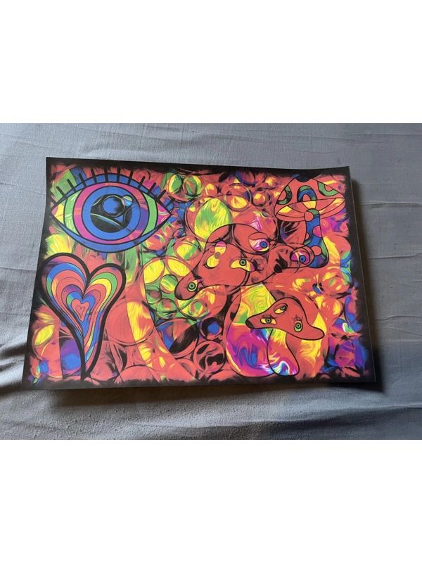 A4 Print Psychedelic Watching Eye