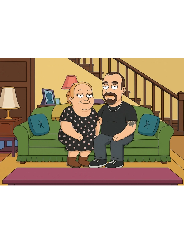 A4 Custom Personalised Animated American Dad Illustrative Portrait