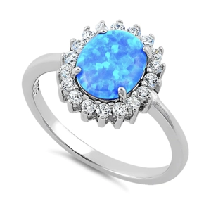 Blue lab opal Ring
