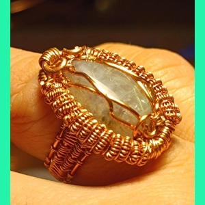 Labradorite wire wrapped ring
