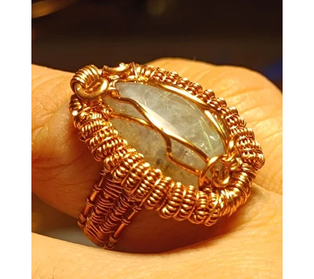 Labradorite wire wrapped ring