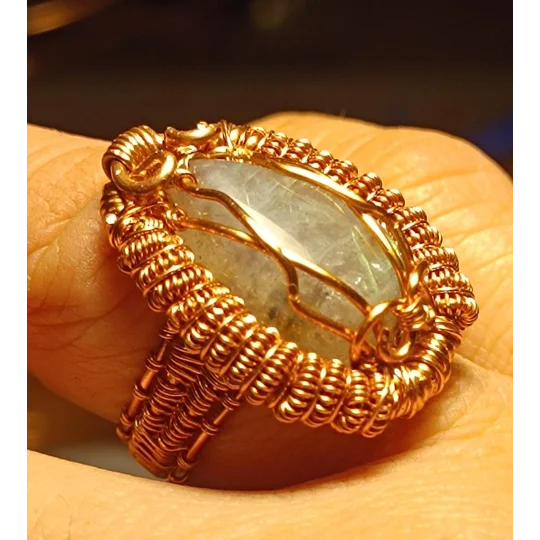 Labradorite wire wrapped ring