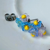 Forget-me-Not, Stud earrings, yellow