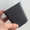 Square pot, 9x9x9,5 cm, plastic, black