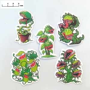 Counting Hungry plants, pack or 5 stickers