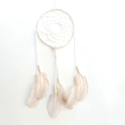 Dreamcatcher, white, natural material