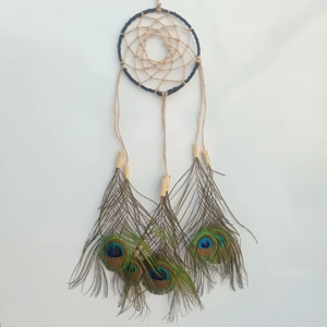 Dreamcatcher, peacock, natural materials