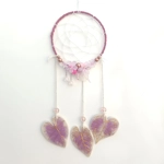 Flower Dreamcatcher, purple, handmade