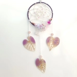 Flower Dreamcatcher, purple, handmade