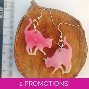 Feed me at 3am, cat earrings..