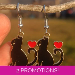I love you Cat earrings