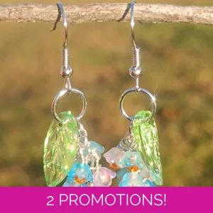Forget Me Not dangle earrings