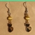 Witchy cat dangle earrings