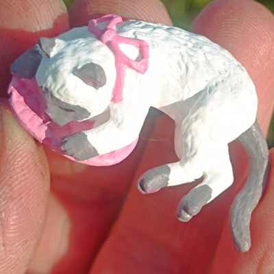 Pillow cat magnet, siamese