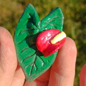 Anthurium fridge magnet