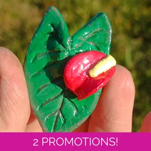 Anthurium fridge magnet