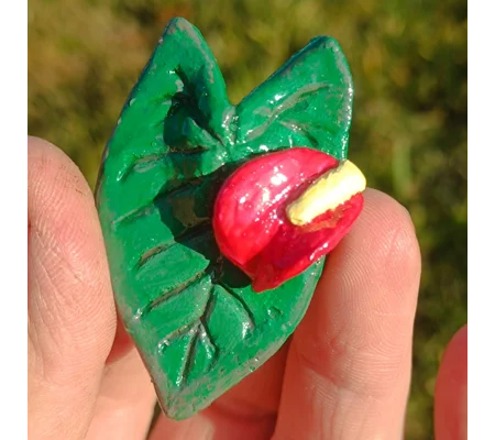 Anthurium fridge magnet