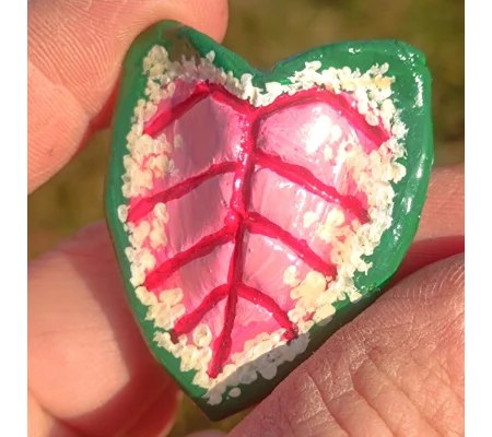 Pink Caladium fridge magnet