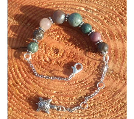 Green agate bracelet, Growth and Renewal