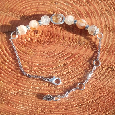Citrine bracelet, Sun stone