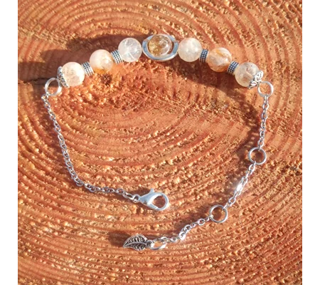 Citrine bracelet, Sun stone