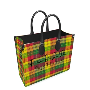 FDLV-DFB Luxury Old School Madras Patterned Leather Shoppi..