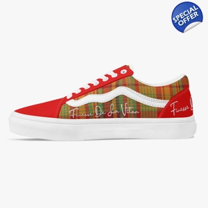 Traditional Madras Patterned FDLV NEW SCHOOL Trendy Low-To..