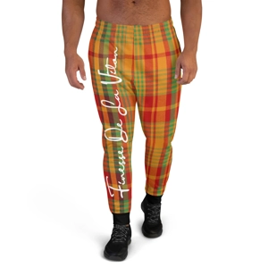 Traditional Madras Pattern & Black Premium Joggers B-1.1