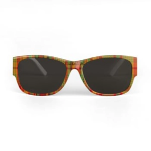 Traditional Madras Patterned Luxury Sunglasses 1