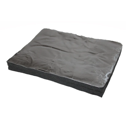 Class 0 (o) closed cell and open cell foam with glass fiber foil blanket