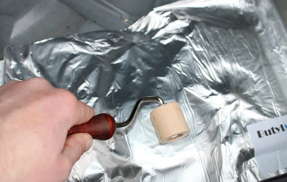 Sound Deadening Material Being Fitted