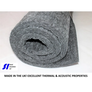 1.5m x 10m SIFelt™ 30mm 600gsm Polyester Non-woven Charcoa..