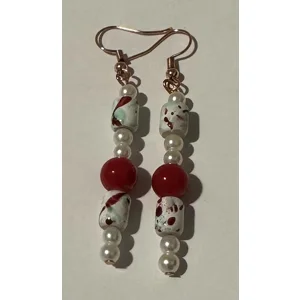 Red Aqua Splatter Pearl