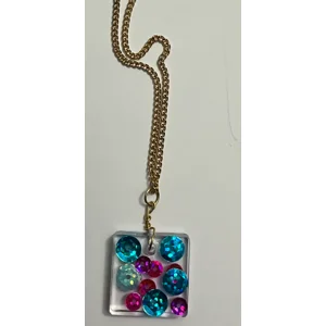 Arctic Orchid Square Necklace