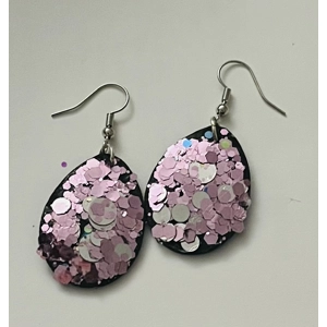 Reflective Pink Sparkle Dangle