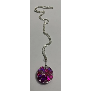 Visibly Pink Round Necklace