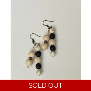 Natural Wood Bead Dangle