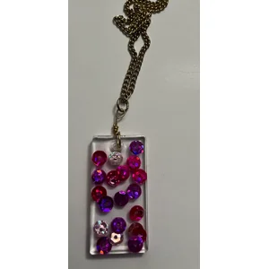 Visibly Pink Bar Necklace