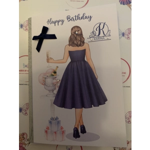 Lady’s birthday Card -All dressed up