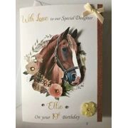 Personalised birthday card horse design
